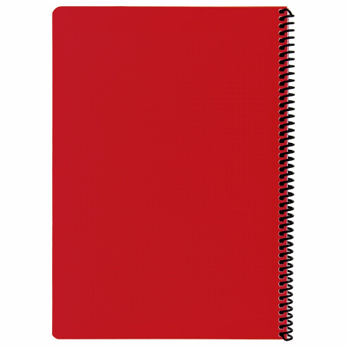 Тетрадь BRAUBERG "Metropolis", А4, 80 листов, спираль пластиковая, клетка, обложка пластик, красный фото 3