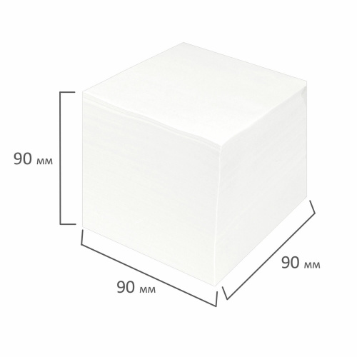 Блок для записей STAFF, проклеенный, куб 9х9х9 см, белизна 90-92%, белый фото 3