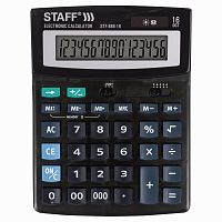 Калькулятор настольный STAFF STF-888-16, 200х150 мм, 16 разрядов, двойное питание