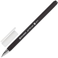 Ручка гелевая BRAUBERG "Matt Gel", ЧЕРНАЯ, корпус soft-touch, линия 0,35 мм