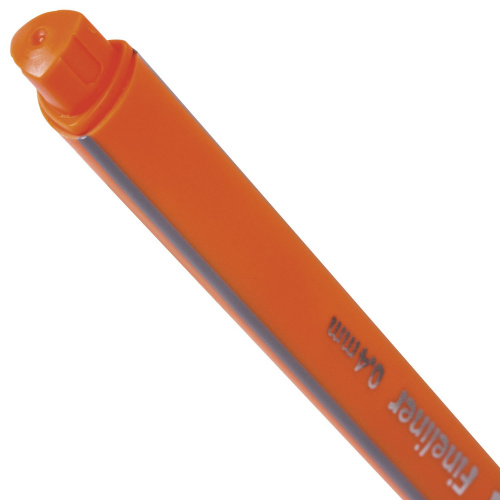 Ручка капиллярная (линер) BRAUBERG "Aero", металлический наконечник, линия письма 0,4 мм, оранжевая фото 3