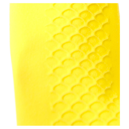 Перчатки латексные КЩС, прочные, хлопковое напыление, размер 8,5-9 L, большой, желтые, HQ Profiline, 73587 фото 3