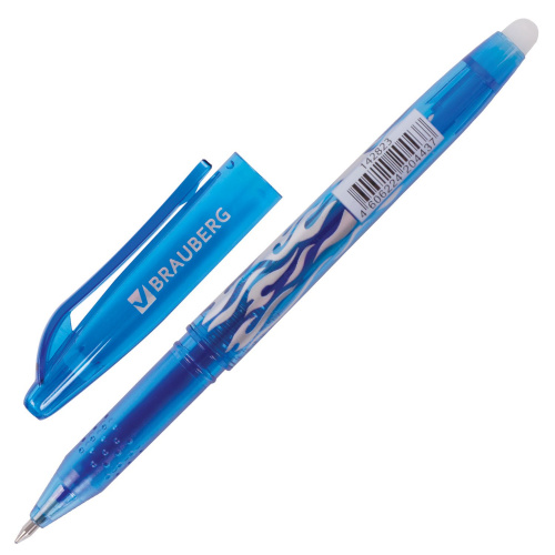 Ручка стираемая гелевая BRAUBERG, линия 0,35 мм, синяя фото 2
