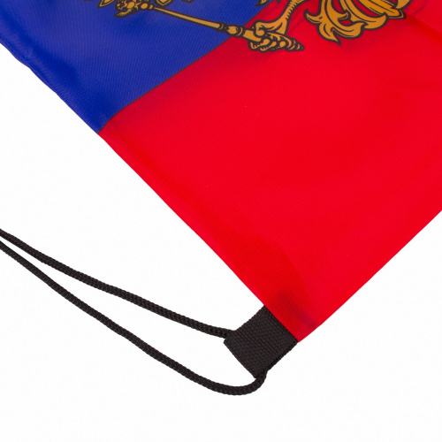 Сумка-мешок на завязках BRAUBERG "Триколор РФ", 32х42 см, с гербом РФ фото 4