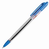 Ручка шариковая масляная автоматическая STAFF "EVERYDAY", линия письма 0,35 мм, синяя