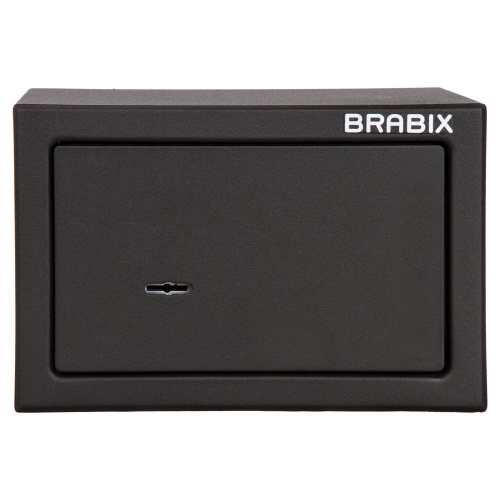 Сейф мебельный BRABIX "SF-170KL", 170х260х230 мм, ключевой замок, черный фото 2