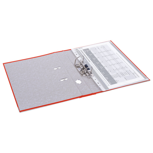 Папка-регистратор BRAUBERG, покрытие пластик, 50 мм, с уголком, красная фото 6
