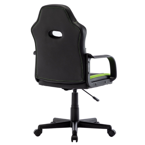 Кресло компьютерное BRABIX "Stripe GM-202", экокожа, черное/зеленое фото 9