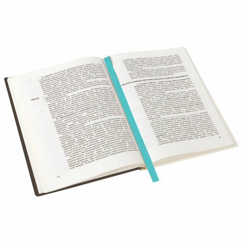 Закладки-ляссе фактурные для книг ПИФАГОР "Лазурь", А4, 38 см, клейкий край, 3 ленты фото 5