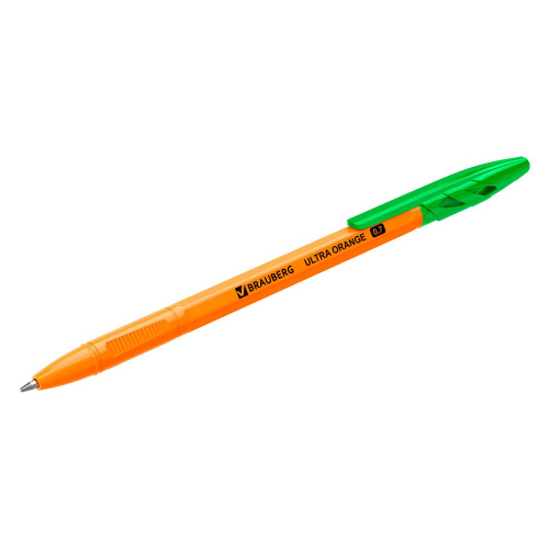 Ручка шариковая BRAUBERG "ULTRA ORANGE",  узел 0,7 мм, зеленая фото 5