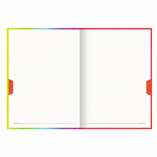 Блокнот BRAUBERG "Градиент", 206х291 мм, А4, 160 л., твёрдый, блок 5 цветов, клетка фото 9