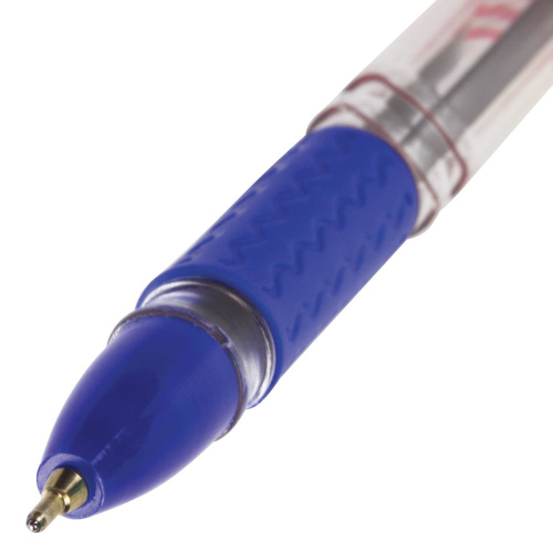 Ручка шариковая масляная с грипом "BRAUBERG" Spark, линия письма 0,35 мм, синяя фото 8