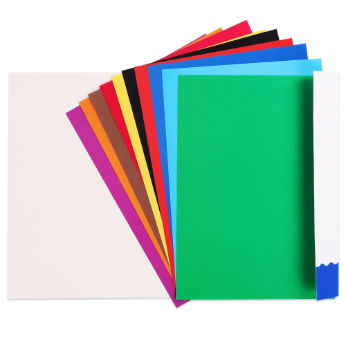 Цветная бумага А4 2-сторонняя мелованная, 20 листов 10 цветов, в папке, BRAUBERG, 200х280 мм, "Кактусы", 115171 фото 4