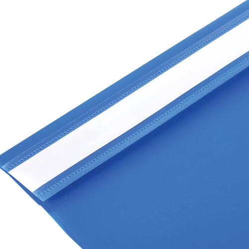Скоросшиватель пластиковый STAFF, А4, 100/120 мкм, голубой фото 7