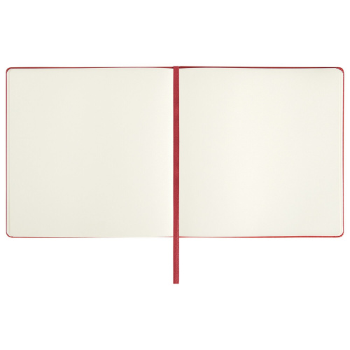 Скетчбук, слоновая кость 140 г/м2 200х200 мм, 80 л., КОЖЗАМ, резинка, BRAUBERG ART CLASSIC, красный фото 5