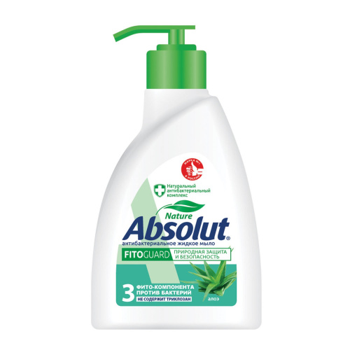 Мыло жидкое "Absolut" Nature FitoGuard антибактериальное Алоэ 250 г