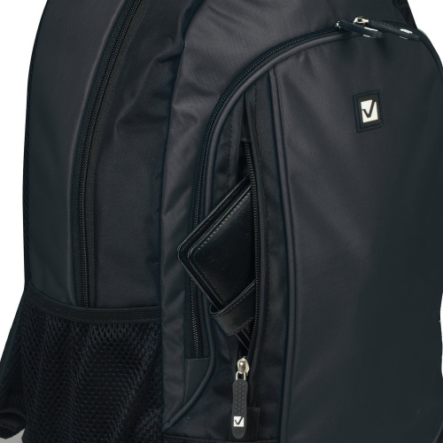 Рюкзак BRAUBERG "Навигатор", 30х17х45 см, для старшеклассников/студентов, 22 л, черный фото 8