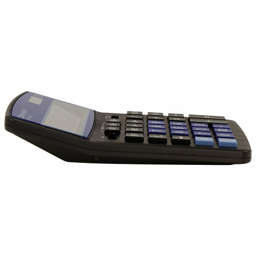 Калькулятор настольный BRAUBERG, 206x155 мм, 12 разрядов, двойное питание, черно-синий фото 7