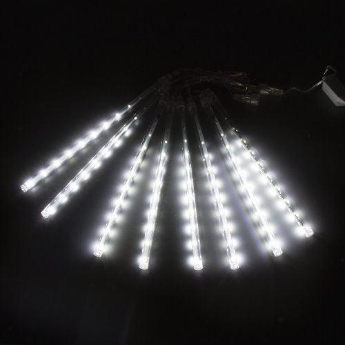 Электрогирлянда-занавес уличная "Сосульки" 2,1х0,3 м, 160 LED, холодный белый, 220 V, ЗОЛОТАЯ СКАЗКА, 591340 фото 7