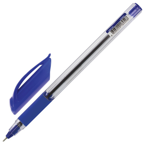 Ручка шариковая масляная с грипом BRAUBERG "Extra Glide GT", трехгранная, синяя фото 5