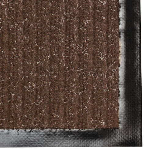 Коврик входной ворсовый влаго-грязезащитный LAIMA, 60х90 см, ребристый, толщина 7 мм, коричневый фото 4