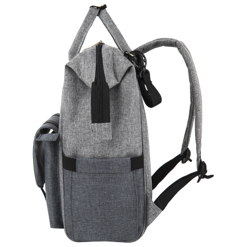 Рюкзак для мамы BRAUBERG MOMMY, 41x24x17 см, крепления для коляски, термокарманы, серый фото 4