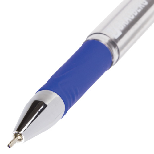 Ручка шариковая масляная с грипом BRAUBERG "Active", узел 0,7 мм, линия письма 0,35 мм, синяя фото 3