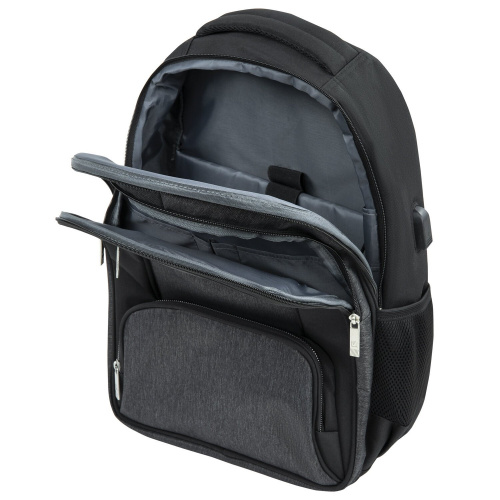 Рюкзак BRAUBERG URBAN, 46х30х18 см, универсальный, с отделением для ноутбука, серый/черный фото 3