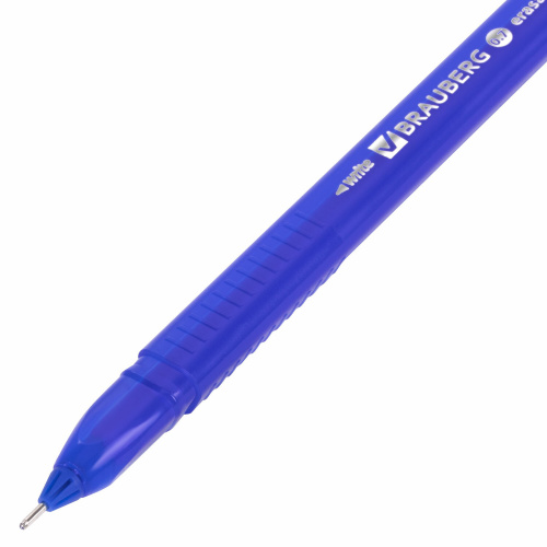 Ручка стираемая гелевая BRAUBERG DELTA, синяя, трехгранная, узел 0,7мм, линия 0,35мм фото 10