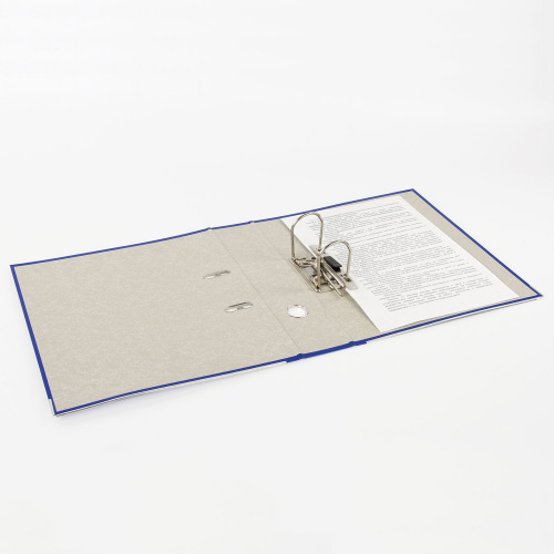 Папка-регистратор BRAUBERG, покрытие пластик, 75 мм, с уголком, синяя фото 7
