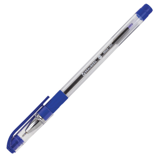 Ручка шариковая масляная с грипом BRAUBERG "Max-Oil", линия письма 0,35 мм, синяя фото 8