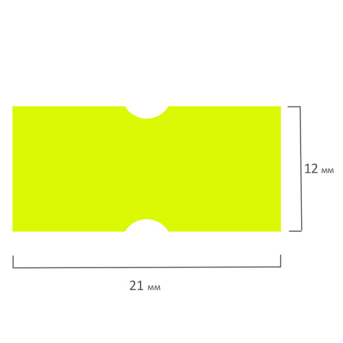 Этикет-лента BRAUBERG, 21х12 мм, прямоугольная, желтая, комплект 5 рулонов по 600 шт. фото 2