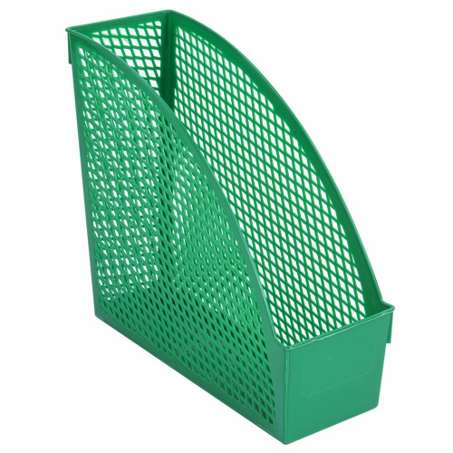Лоток вертикальный для бумаг STAFF "Profit", 270х100х250 мм, сетчатый, полипропилен, зеленый фото 5