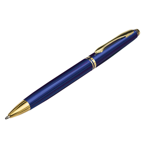 Ручка подарочная шариковая BRAUBERG "De Luxe Blue", корпус синий, линия письма 0,7 мм, синяя фото 6