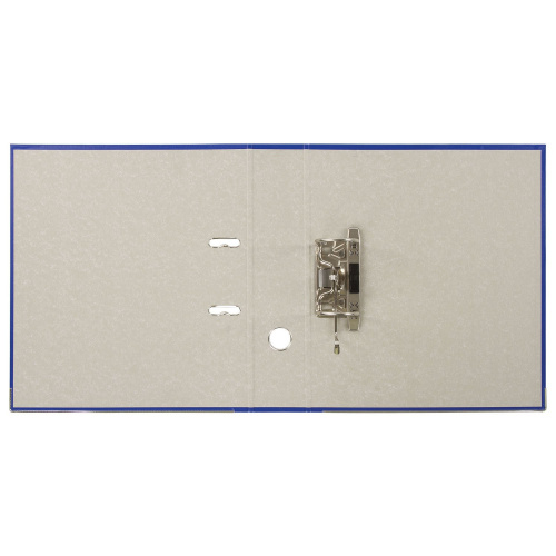 Папка-регистратор BRAUBERG, покрытие пластик, 75 мм, с уголком, синяя фото 3