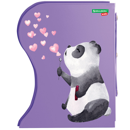 Подставка-держатель для книг и учебников BRAUBERG KIDS "Panda", раздвижная, металлическая, 238064 фото 5