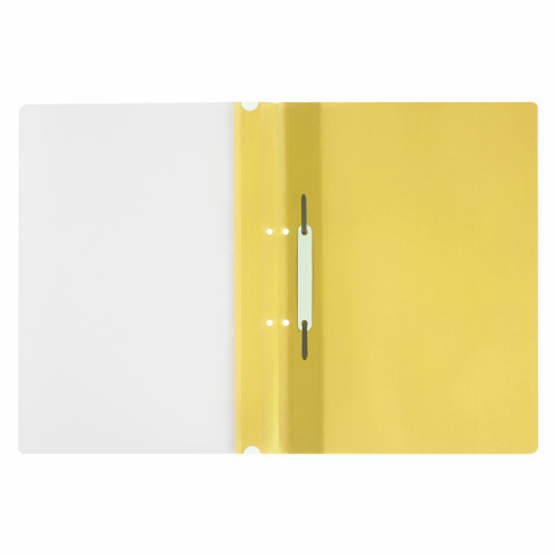 Скоросшиватель пластиковый с перфорацией STAFF, А4, 100/120 мкм, желтый, 271716 фото 6