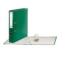 Папка-регистратор BRAUBERG, покрытие пластик, 50 мм, с уголком, зеленая