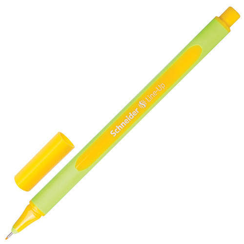 Ручка капиллярная (линер) SCHNEIDER "Line-Up", трехгранная, линия письма 0,4 мм, золотисто-желтая