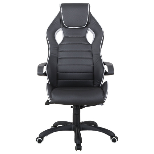 Кресло компьютерное BRABIX "Techno Pro GM-003", экокожа, черное/серое, вставки серые фото 5