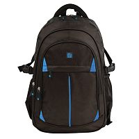 Рюкзак BRAUBERG TITANIUM для старшеклассников/студентов/молодежи, 45х28х18 см, синие вставки