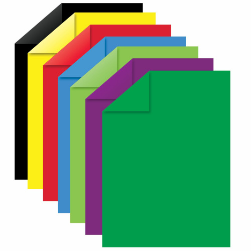 Картон цветной ЮНЛАНДИЯ "Фламинго", А4, 2-сторонний мелованный, 7 л., 7 цв., в папке, 200х290 мм фото 7