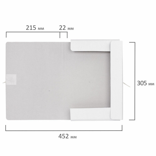 Папка для бумаг с завязками картонная мелованная BRAUBERG, плотность 320 г/м2, до 200 л. фото 3