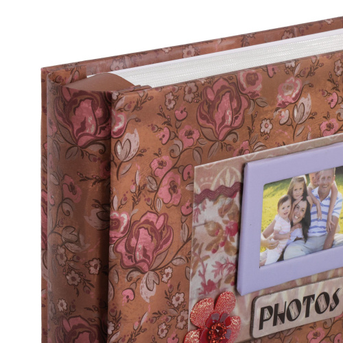 Фотоальбом BRAUBERG "Семья", на 200 фотографий, 10х15 см, твердая обложка, бокс, красно-коричневый фото 4