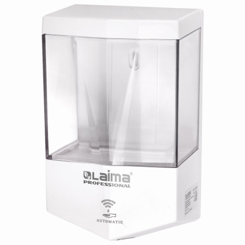 Диспенсер для жидкого мыла LAIMA CLASSIC, наливной, сенсорный, 0,6 л, ABS-пластик, белый фото 5