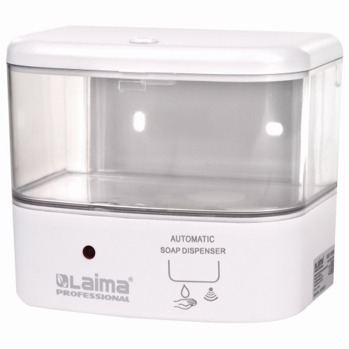Диспенсер для жидкого мыла LAIMA CLASSIC, наливной, 0,6 л, ABS-пластик, белый фото 4