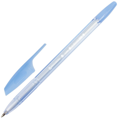 Ручка шариковая BRAUBERG "X-333" PASTEL, корпус тонированованный, линия письма 0,35 мм, синяя фото 10