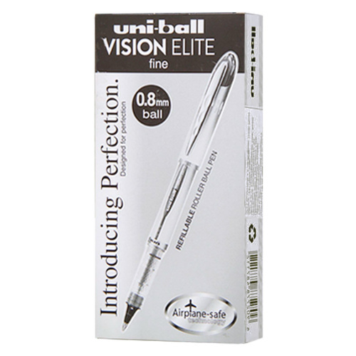 Ручка-роллер UNI-BALL "Vision Elite", узел 0,8 мм, линия письма 0,6 мм, синяя фото 2