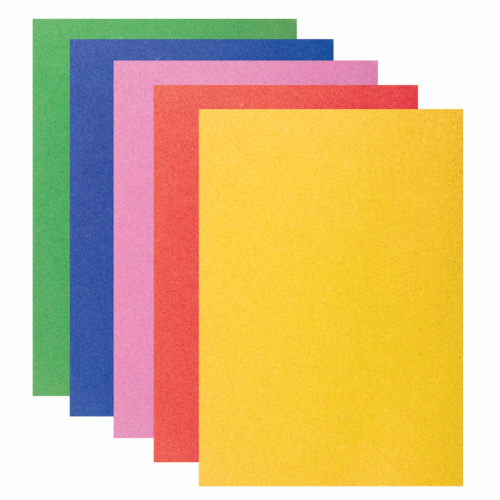 Цветная бумага ПИФАГОР, А4, 5 л., 5 цв., 110 г/м2, бархатная фото 6
