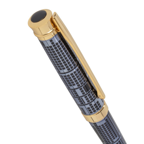 Ручка подарочная шариковая GALANT "TRAFORO", корпус синий, детали золотистые, синяя фото 6